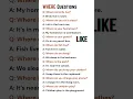 WH Questions in English Where Questions with Simple Answers for Kids Beginners