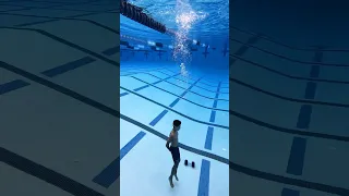 12 Year Old Bobbing In 13 Feet Deep Swimming Pool Morning Dive Experience 