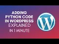 How To Add Python Code In WordPress 2024