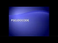C Lesson 54 - Pseudocode