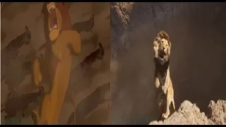 the lion king 1994 2019 mufasa death scene long live the king