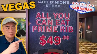 ٤٩ ٩٩ دولار ا أمريكي ا لوجبة ضلع رئيسية من مطعم جاك بينيون ستيك هورسشو لاس فيغاس 