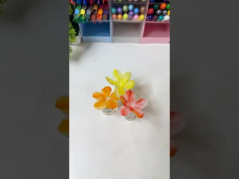 Blooming flower #tissue craft #minhwacuties #youtubeshorts