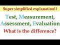 Test Measurement Assessment Evaluation Differences
