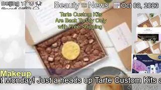Latest Tarte Custom Kits Are Back Todaly Only with Free Shipping
