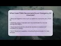 What Does FEMA Recommend for an Emergency Kit Checklist Your Emergency Planner