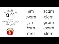 Set 29 am says whiny a m like jam Tigwell Grapheme Word Lists