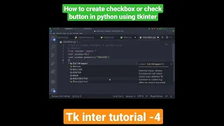 how to create checkbox or check button in python using tkinter