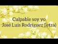 Culpable soy yo - José Luis Rodríguez//letra