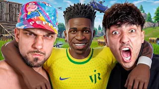 Jugué con VINI JR y Peereira7 a FORTNITE