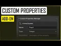 Custom Properties Manager add-on - Blender ENG