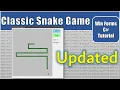 C Tutorial - Create a Classic Snakes Game in Visual Studio with Windows Forms UPDATED