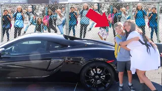 PICKING UP A FAN FROM SCHOOL IN A MCLAREN!