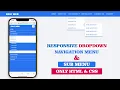 How To Create Responsive DropDown Navigation Menu and Sub Menu Using HTML And CSS Ravi Web