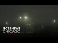 Snow whiteout conditions on Chicago area roads Monday morning