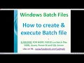 how to create simple batch file execute batch files copy files using batch file