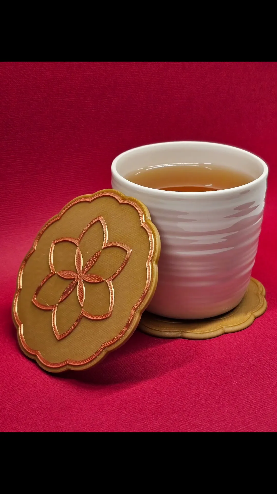 Mooncake coaster #2 | Celebrate the Mid-Autumn Festival, a Chinese holiday I call Moon Cake Day!