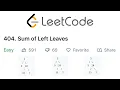 LeetCode Sum of Left Leaves Explained - Java
