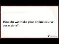 Part 2 How To Make Accessible Online Courses