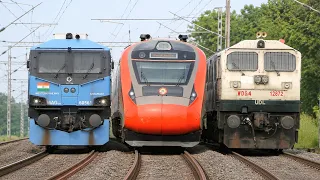 130 Km/h Trains over Metal Bridge| Vande Bharat+ 2 Rajdhani+ Saraighat+ Coalfield+ WAG-12 Spotting