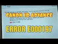 Canon IR Advance 6275 Error E000197