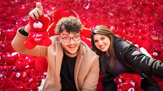 فاجأت خطيبتي ب10 000 دبدوب في عيد الحب 