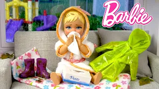 روتين التعافي لعائلة باربي في يوم ممطر دندنها