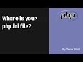Where is your php ini file