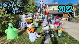 Unboxing 7 New Nightmare Before Christmas Inflatabes Setting up our New 2022 Halloween Display