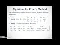 Crout s Method
