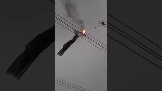طائرة درون لإطفاء حرائق الكهرباء  طائرة درون لإطفاء حرائق الكهرباء