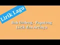 Download Lagu Lirik Lagu Papatong dan Artinya - Bah Dadeng