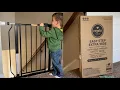 Unboxing Install REGALO EASY STEP EXTRA WIDE BLACK METAL BABY GATE