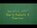 How to Evaluate a Function - Basic Algebra