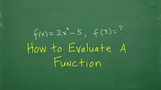How to Evaluate a Function - Basic Algebra