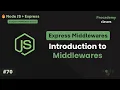 Express js Middleware Explained The Request-Response Lifecycle Part