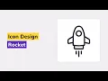 How to create a Rocket icon Tutorial Icon design