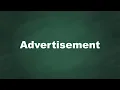 Advertisement Pronunciation Meaning Examples Synonyms English Vocabulary