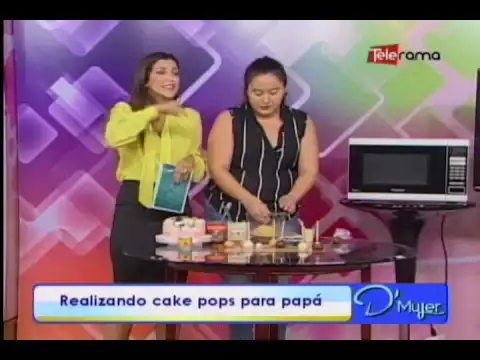 Realizando cake pops para papá