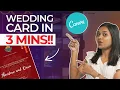 DIY Wedding Invitation in 3 Minutes Canva Tutorial ft DIYwithPragya