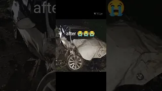 before vs after BMW i5 car crash