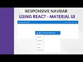 How to Create a Responsive Navbar Using React - Material UI