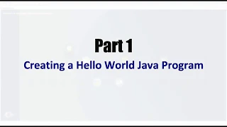Learn Java Tutorial for Beginners Part 1 A Hello World Program