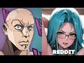 Anime vs Reddit Rock reaction one punch man