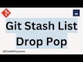 git stash list drop and pop