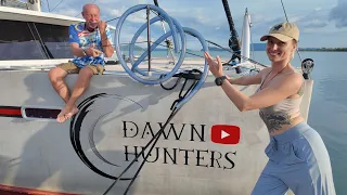 ALUMINIUM CATAMARAN IN WATER REFIT