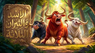 قصة الأسد والثيران الثلاثة   يحكيها لكم آدم بشكل ممتع للأطفال دندنها