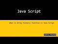 Array filter function in Java Script in Hindi
