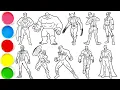 Draw Ten Legendary Superheroes in Minutes - Superman Hulk Wolverine Deadpool The Flash others
