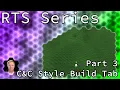 Unity RTS Tutorial C C Style Build Tab